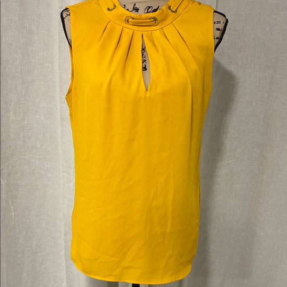 White House Black Market Tops - White House Black Market Mustard Sleeveless Blouse